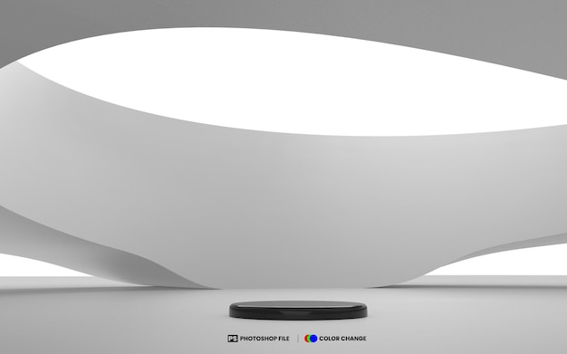PSD 3d-rendering abstraktes podium