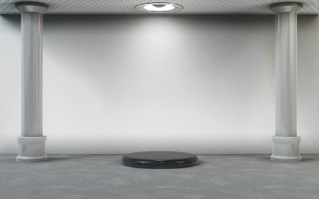 PSD 3d-rendering abstraktes podium