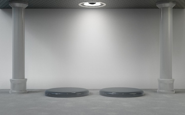 3d-rendering abstraktes podium
