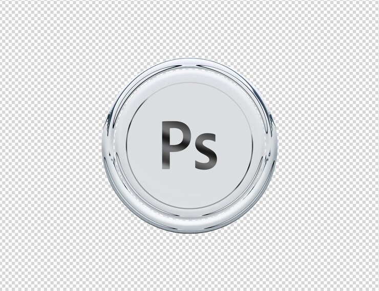 PSD 3d rendering adobe photoshop icono plata brillante