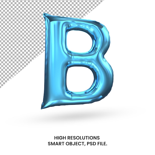 3D-Rendering Alphabet B Buchstaben realistischen Ballon