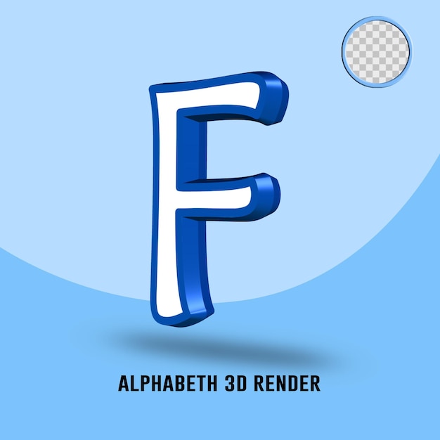 3d-rendering alphabet weiß blau