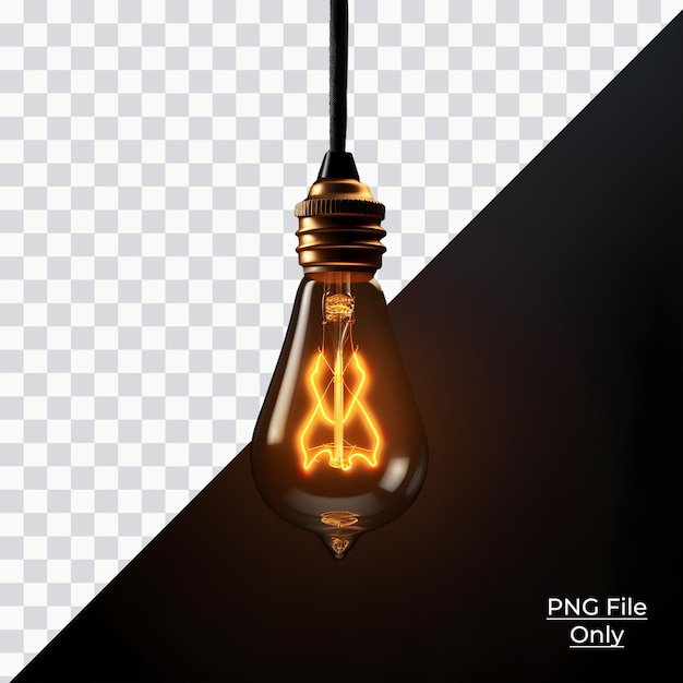 PSD 3d-rendering alte glühlampe, sanfte, sanfte beleuchtung, nur png premium psd