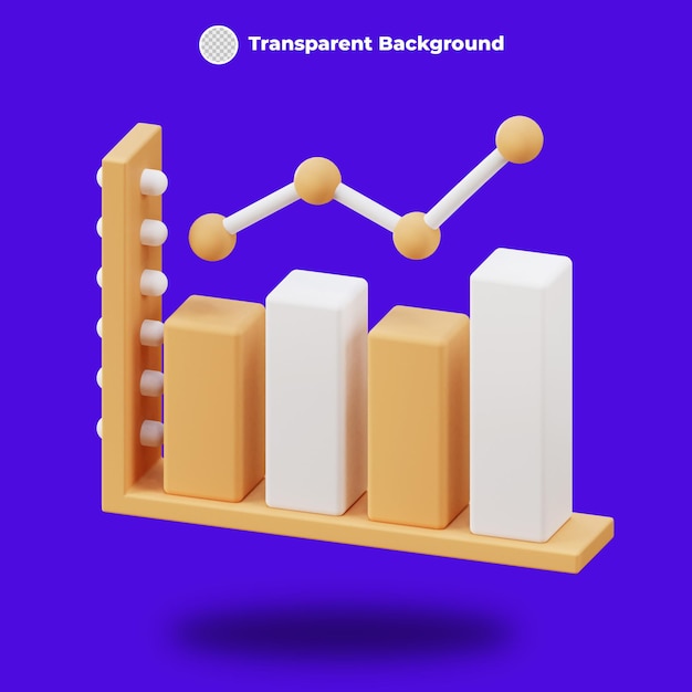 3D-Rendering analytisches Balkendiagramm