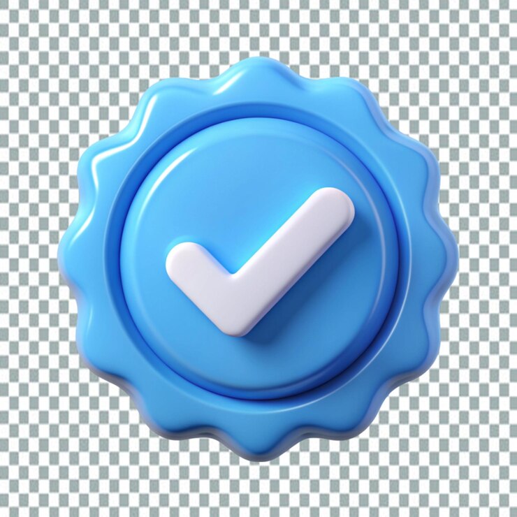 PSD 3d rendering approval sign icon check mark sign