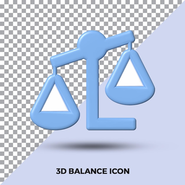 3d-rendering balance-symbol isoliert