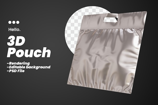3D-Rendering-Beutel mit bearbeitbarem Design