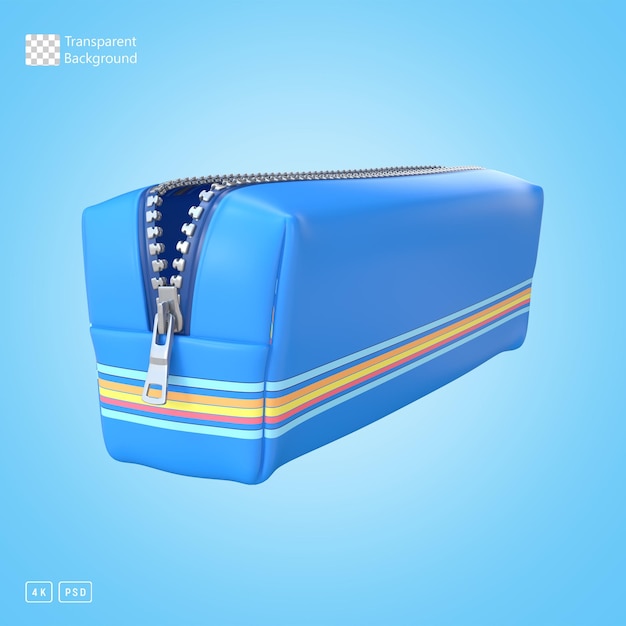 3D-Rendering Blaues Federmäppchen
