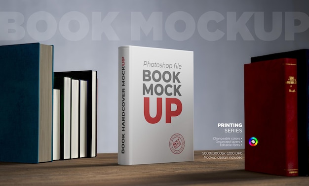3D-Rendering Buchcover-Modell