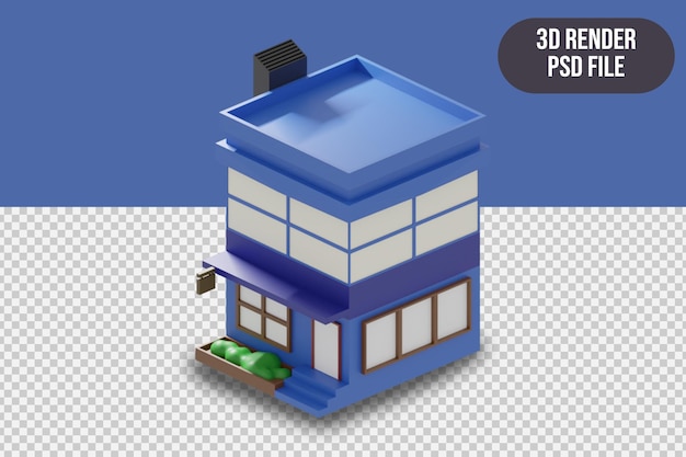 3D-Rendering Café-Gebäude