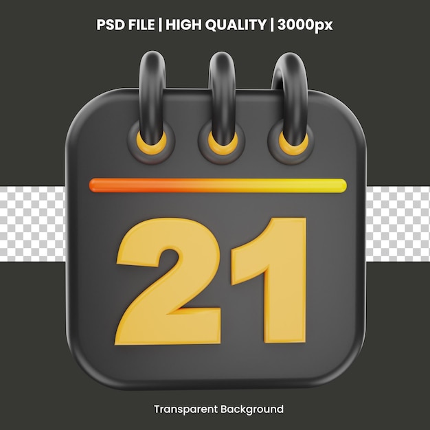 3d rendering calender icon object