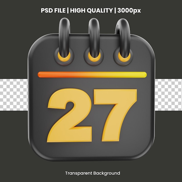 3d rendering calender icon object