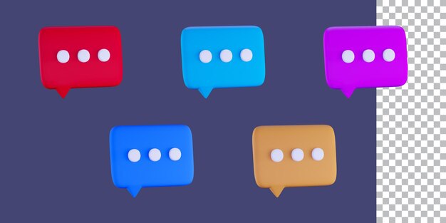 3d rendering chat message collection