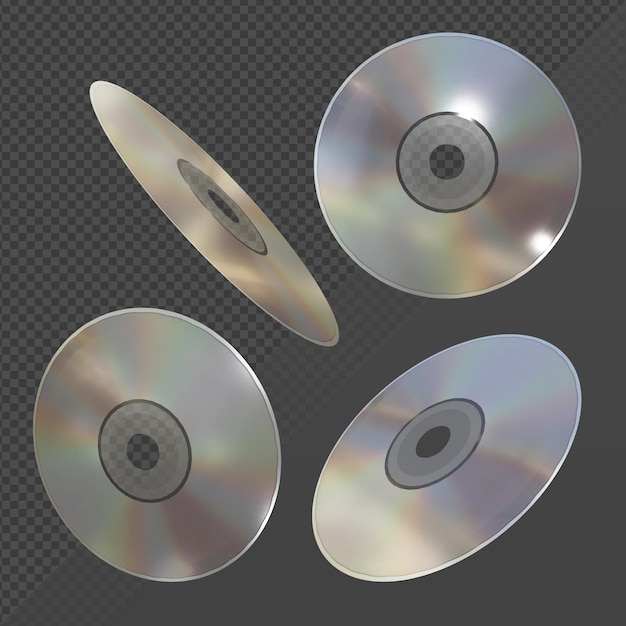 PSD 3d-rendering computerausrüstung cd compact disk optische datenspeicherung perspektivansicht