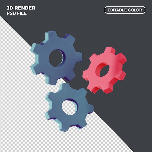 3D-Rendering der Ausrüstung für das Symbol