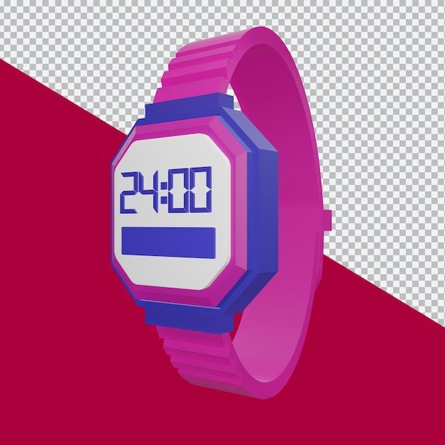 3d-rendering der digitaluhr