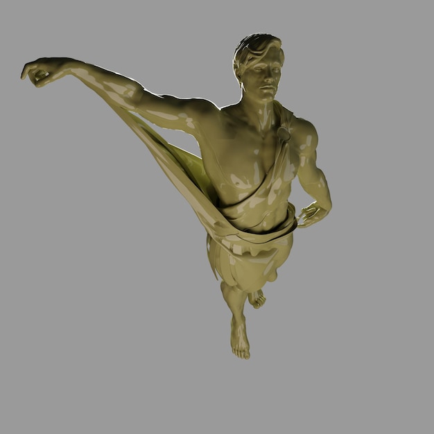 3d-rendering der form retro-statue