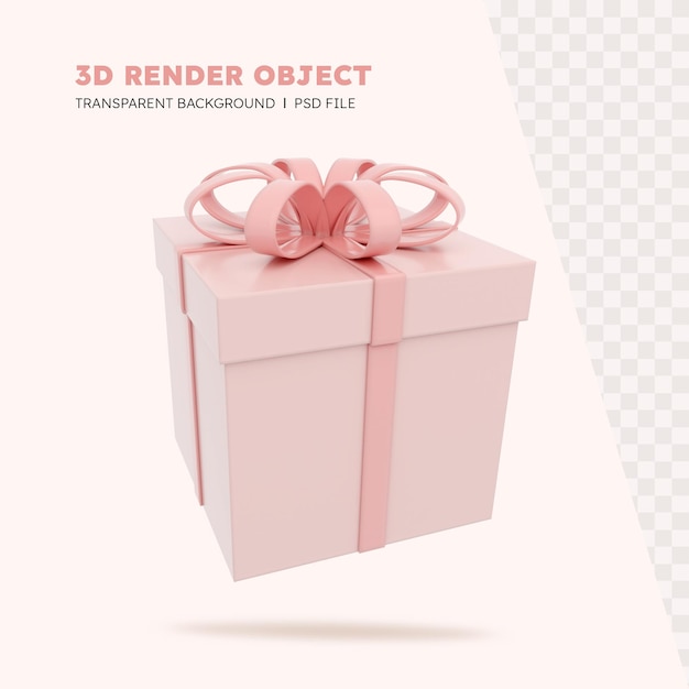 PSD 3d-rendering der geschenkbox