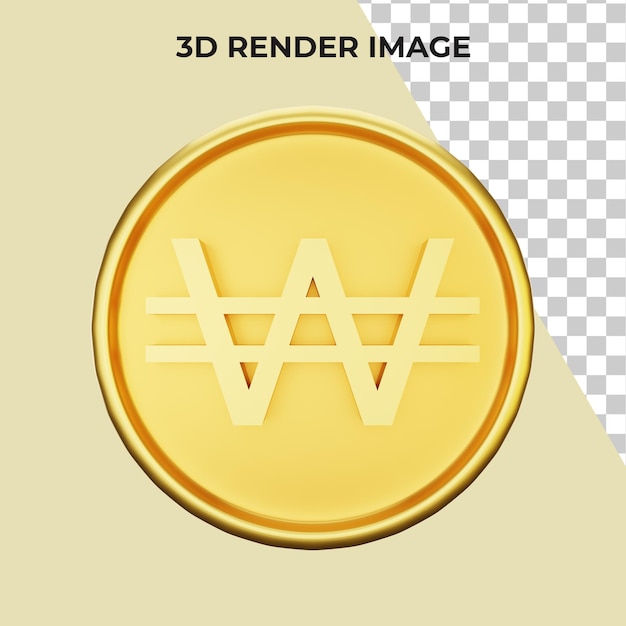 PSD 3d-rendering der gewonnenen währung