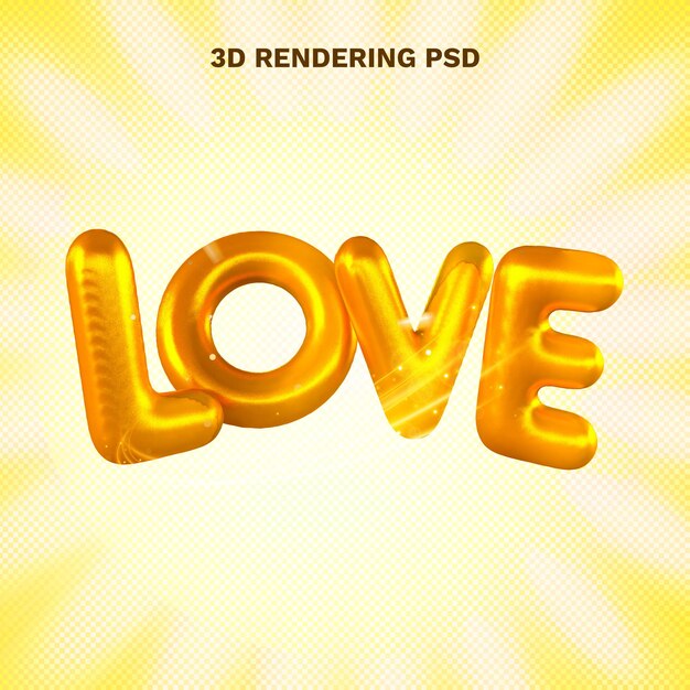 PSD 3d-rendering der goldenen blase