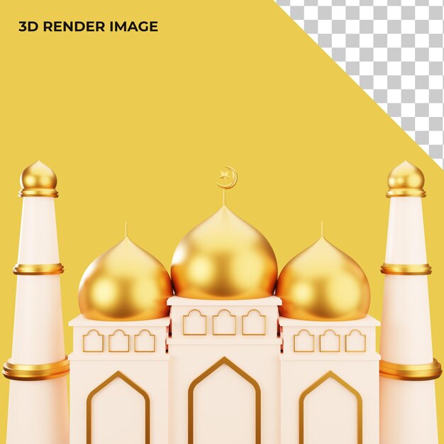 PSD 3d-rendering der islamischen dekoration