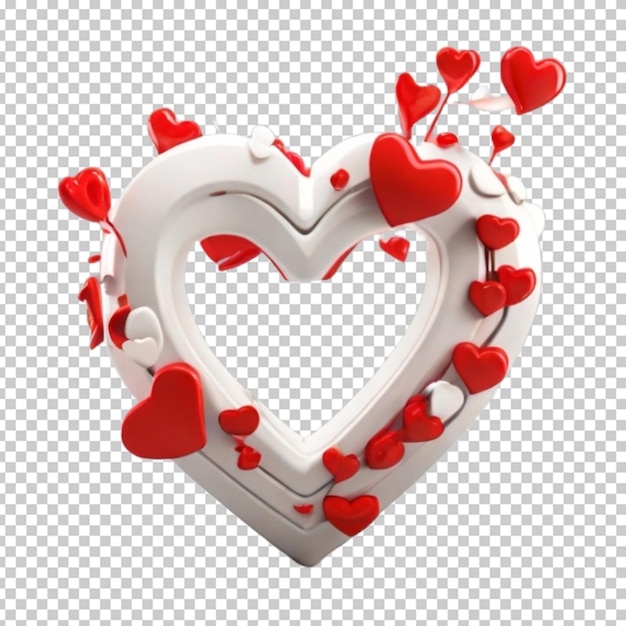 PSD 3d-rendering der liebe png psd