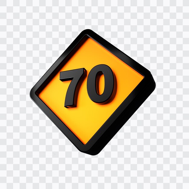 3D-Rendering der Nummer 70