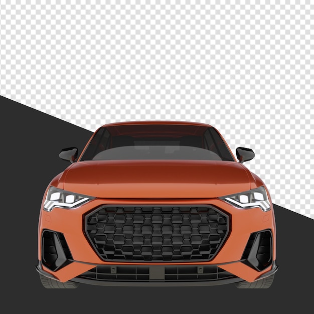 PSD 3d-rendering der orangefarbenen maschine