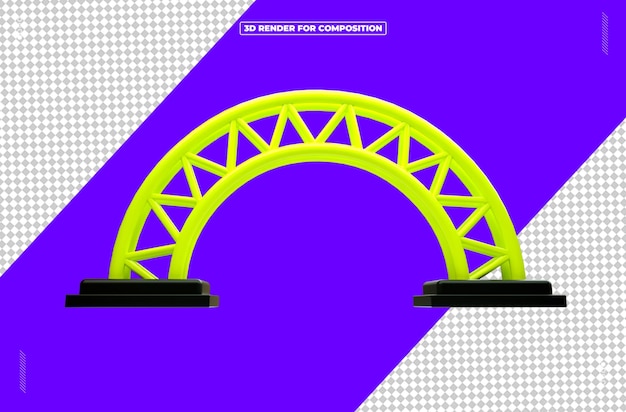 PSD 3d-rendering der reflektorlichtstruktur