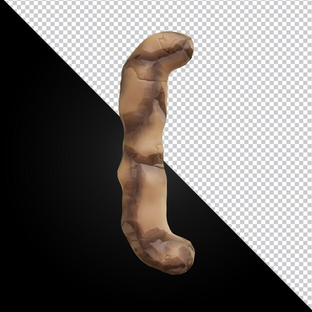 3D-Rendering des Alphabet-Klammernsymbols isoliert