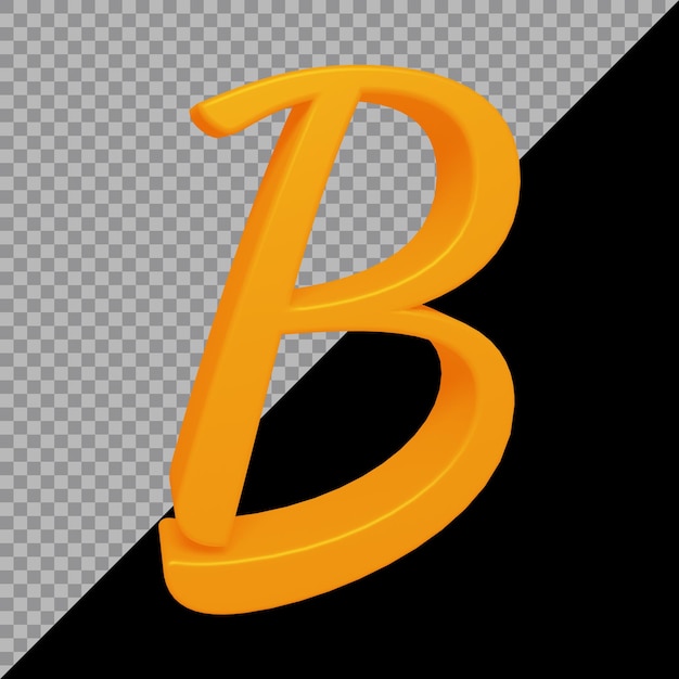 3D-Rendering des Alphabetbuchstaben b