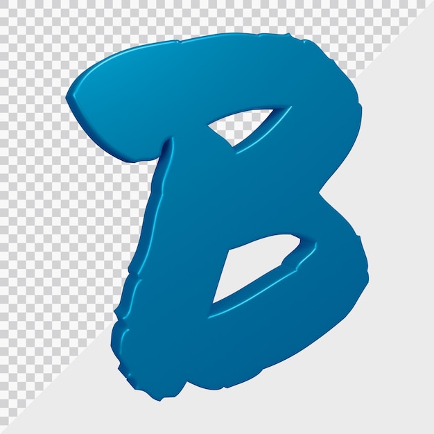 3D-Rendering des Alphabetbuchstaben b