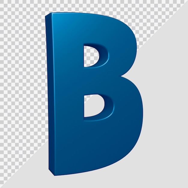 3D-Rendering des Alphabetbuchstaben b