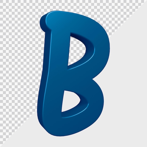 3D-Rendering des Alphabetbuchstaben b