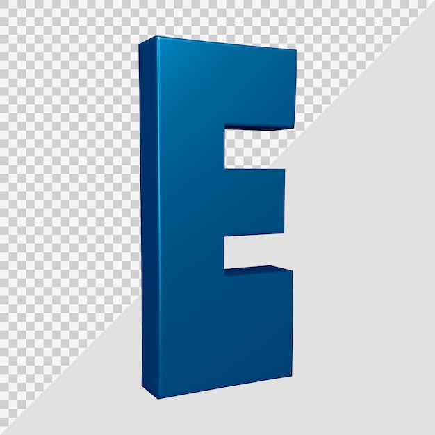 3D-Rendering des Alphabetbuchstaben e