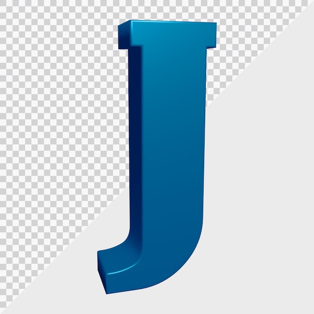 3D-Rendering des Alphabetbuchstaben j