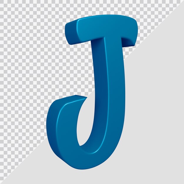 3D-Rendering des Alphabetbuchstaben j