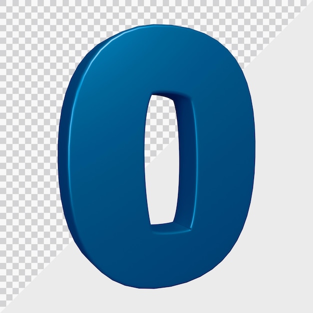 3D-Rendering des Alphabetbuchstaben o