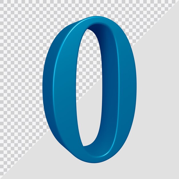 3D-Rendering des Alphabetbuchstaben o