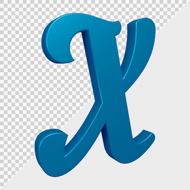 3D-Rendering des Alphabetbuchstaben x