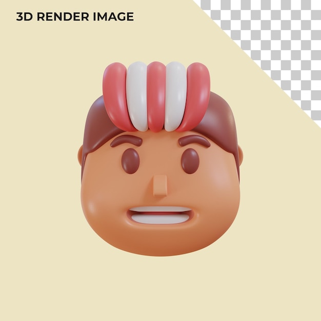 3D-Rendering des Avatar-Kopfes