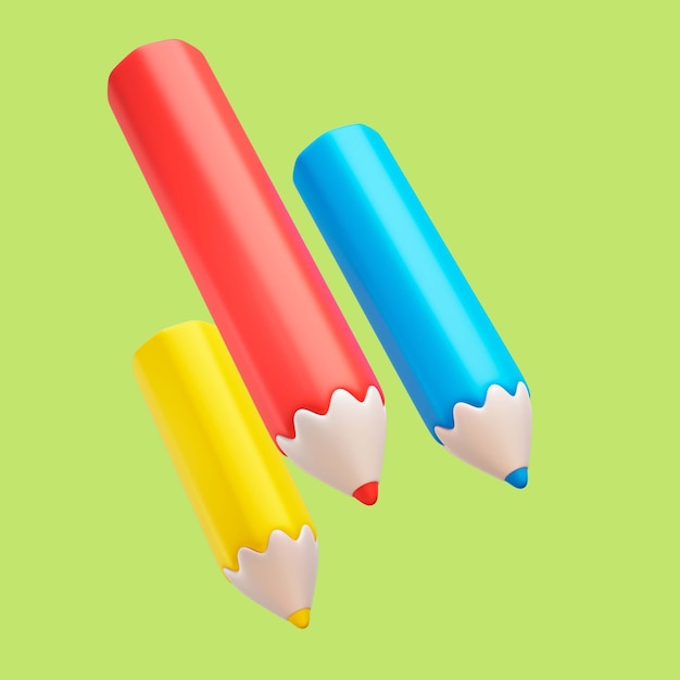 3D-Rendering des Back-to-School-Symbols