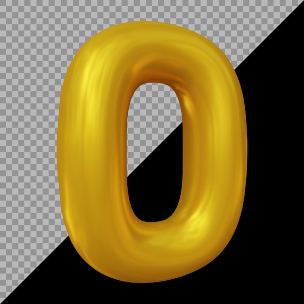 3D-Rendering des Ballons Nummer 0
