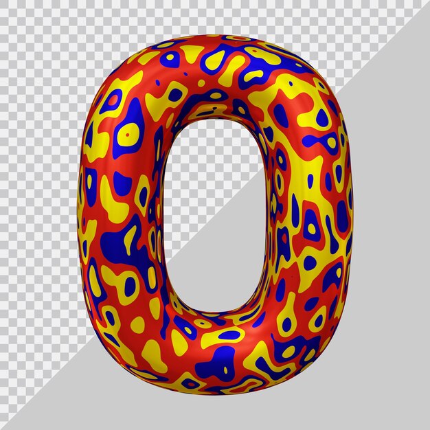 3D-Rendering des Ballons Nummer 0