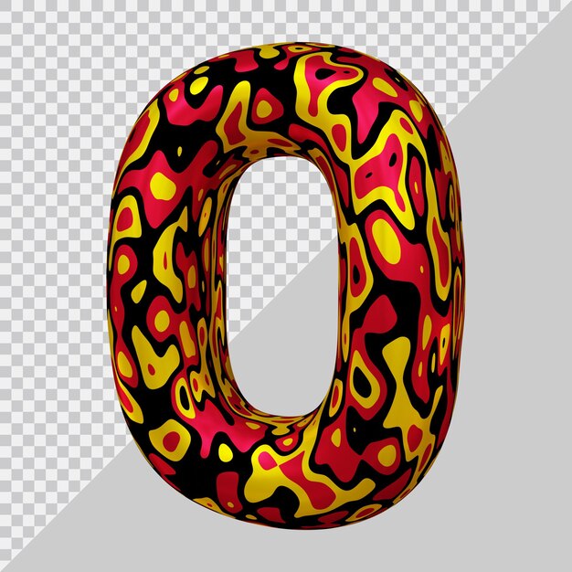 3D-Rendering des Ballons Nummer 0