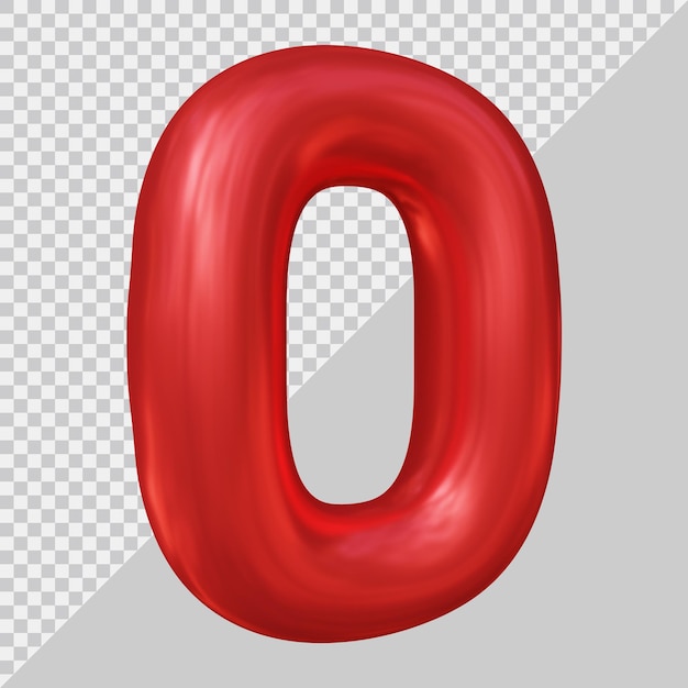 3D-Rendering des Ballons Nummer 0