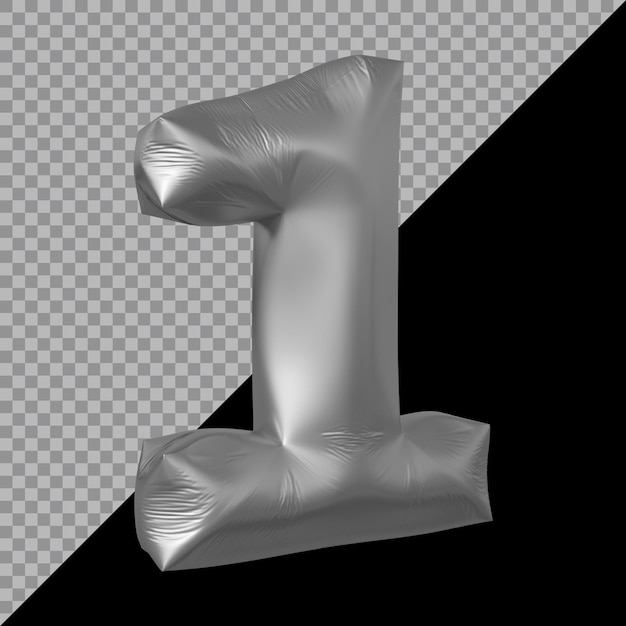 3D-Rendering des Ballons Nummer 1