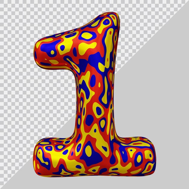 3D-Rendering des Ballons Nummer 1