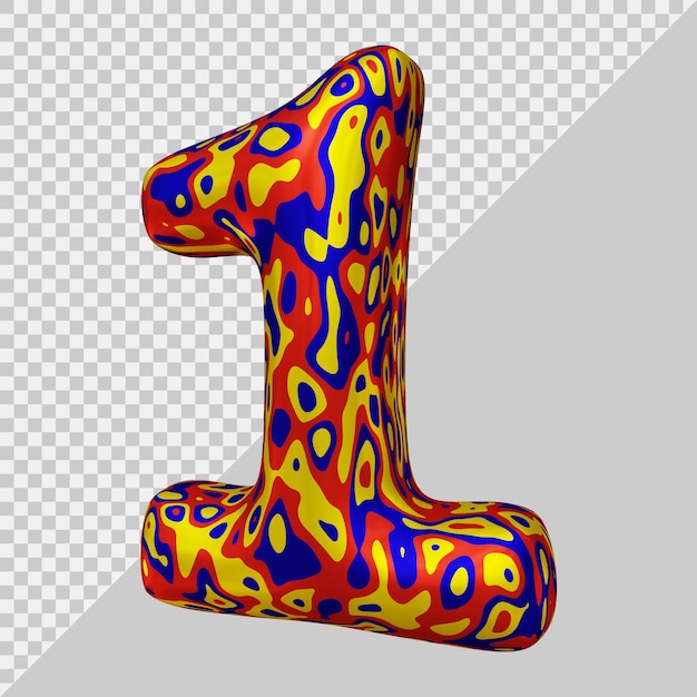 3D-Rendering des Ballons Nummer 1
