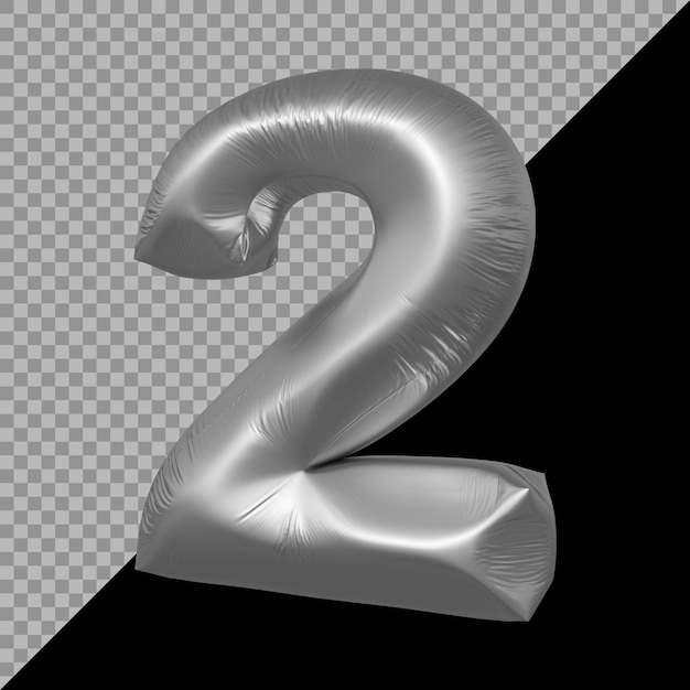 3d-rendering des ballons nummer 2